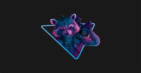 Rocket Raccoon Retro Rocket Raccoon Sticker Teepublic
