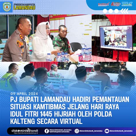 Pj Bupati Lamandau Hadiri Pemantauan Situasi Kamtibmas Jelang Hari Raya