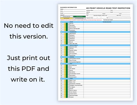 G2 Road Test Checklist 9