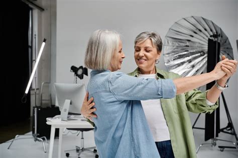 Two Mature Women A Lesbian Couple Stock Image Image Of Affection Model 334348879