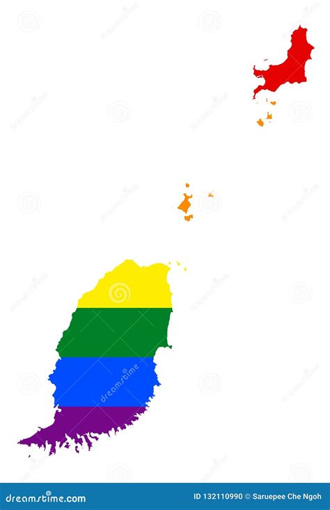LGBT Flag Map Vector Rainbow Map In Colors Of LGBT Lesbian Gay Bisexual And Transgender