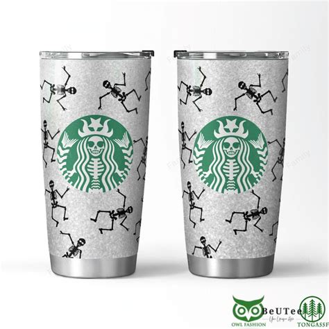 Skeleton Starbucks Halloween Tumbler Owl Fashion Shop