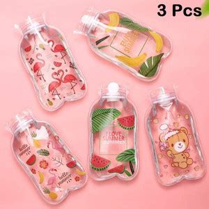 ZURU BUNCH Transparent Cute Cartoon Hot Water Bag Warm Belly Treasure Hand Warmer Bag Pcs
