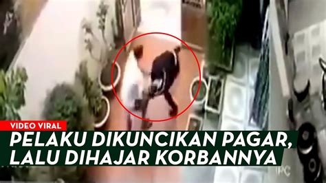 Apes Banget Nasibmu Maling Pelaku Dikuncikan Pagar Lalu Dihajar