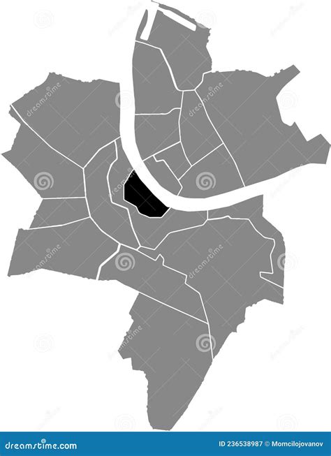 Location Map of the Altstadt Grossbasel District of Basel, Switzerland