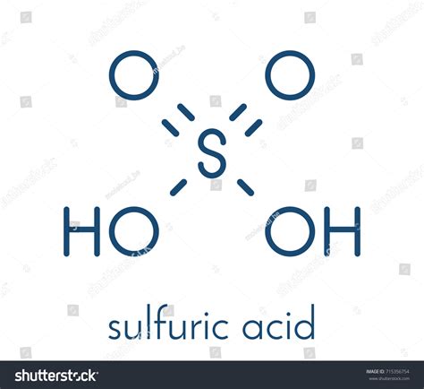 Sulfuric Acid H So Strong Mineral Acid Stock Vector Royalty Free