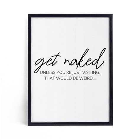 Get Naked Sign Printable Wall Art Lettering Poster Etsy Artofit