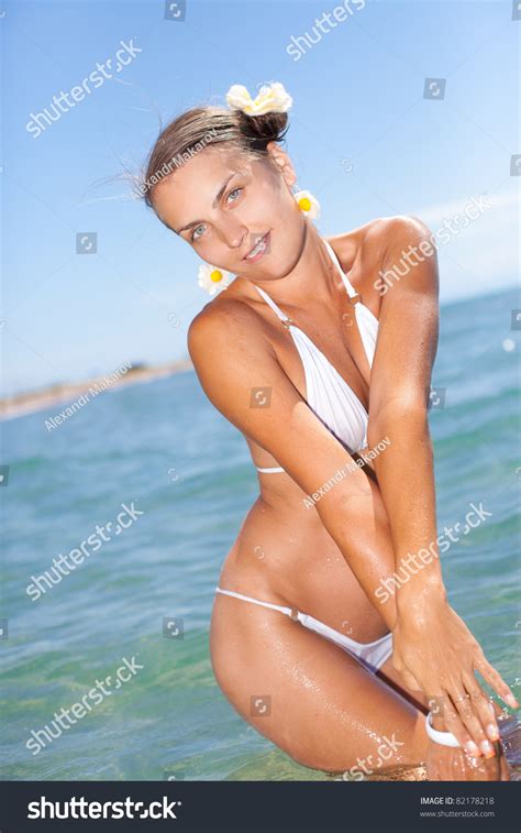 Sexy Woman Water Wearing Bikini Stock Photo Shutterstock
