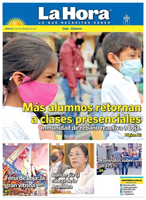 Diario La Hora Loja 21 De Septiembre 2021 By LA HORA Ecuador Issuu