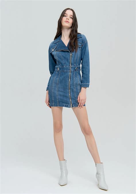 Abito Slim Mini In Denim Con Lavaggio Strong Fracomina Vestiti Fi