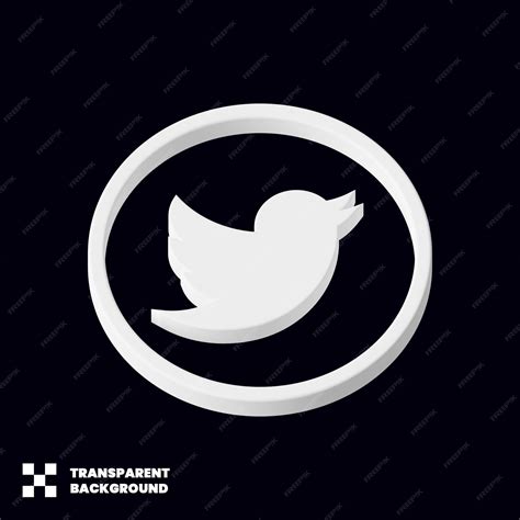 Premium PSD | Twitter social media icon 3d