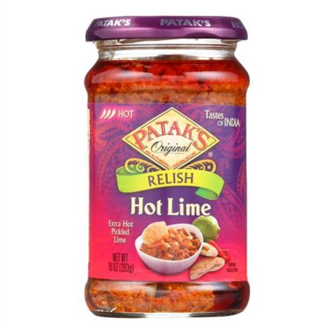 Patak S Hot Lime Pickle And Relish Spicy 10 Oz Ralphs