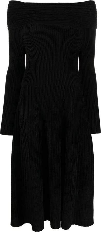 Antonino Valenti Crystal Ribbed Knit Midi Dress Shopstyle