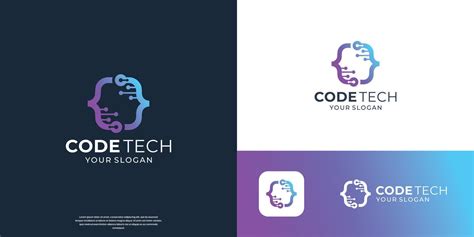 connection coding tech logo design inspiration  vector art