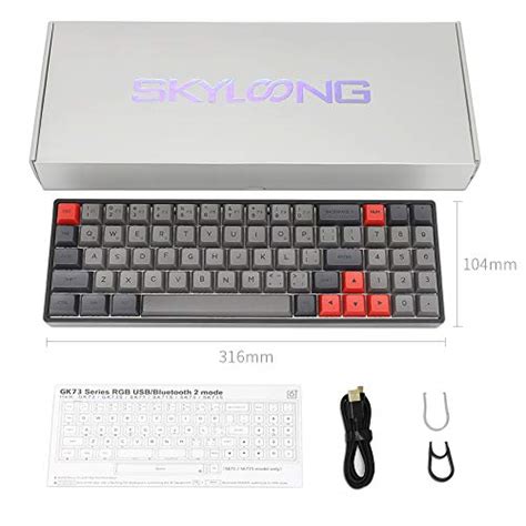 Epomaker Sk Keys Hot Swappable Mechanical Keyboard With Rgb Backlit Pbt Gsa Keycaps For Win
