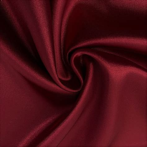 Burgundy Bridal Satin Fabric Silky Smooth Shinny Sold By Yard Etsy