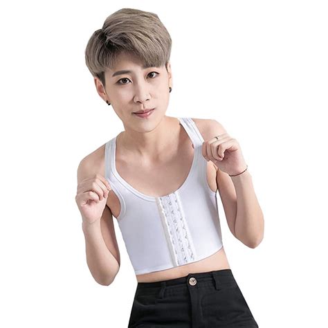 Buy BaronHong Lesbian Breathable Chest Binders Super Flat Les Compression 3 Rows Central Tank