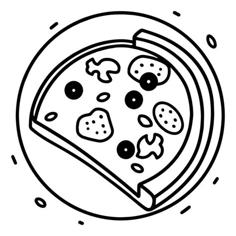 Premium Vector Pizza In Flat Line Art Style