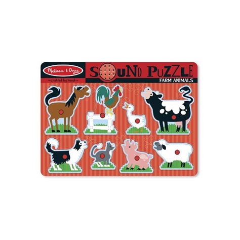 melissa  doug farm animals sound puzzle  pieces  toys shopgr