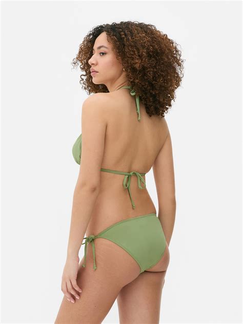 Women S Green Triangle Bikini Top Primark