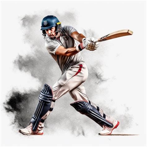 Premium Photo Cricket Player Isolated On Transparent Background