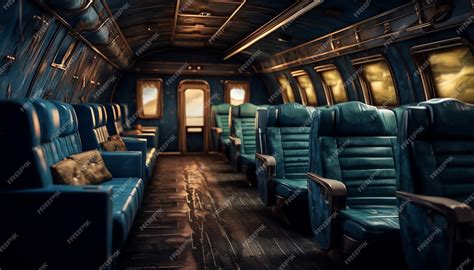 Premium AI Image | Airplane cabin interior design