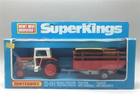 Matchbox Super Rois Massey Ferguson Tracteur Remorque K Presque