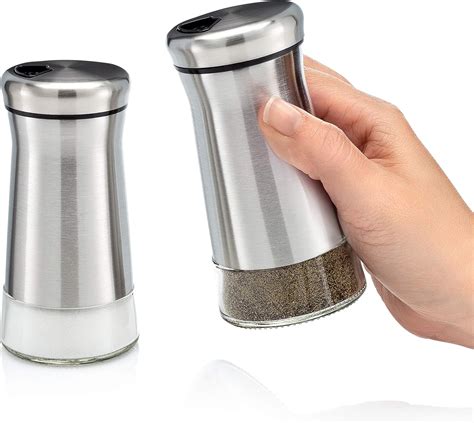 Home EC Premium Salt And Pepper Shakers With Adjustable Pour Holes