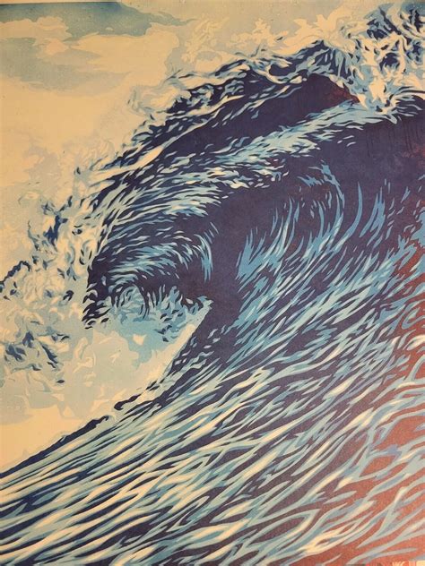 Shepard Fairey Wave Of Distress Signed Offset Lithograph Verkocht