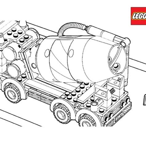 Lego City Coloring Pages Police With Motorcycle Free Printable