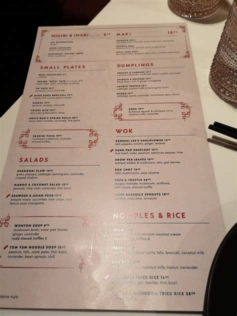 Menu at PLANTA Queen restaurant, Toronto, 180 Queen St W