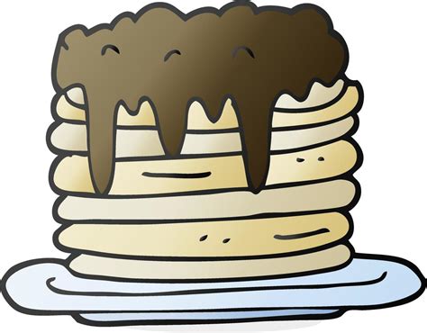 Cartoon Pancake Stack 12289820 Vector Art At Vecteezy