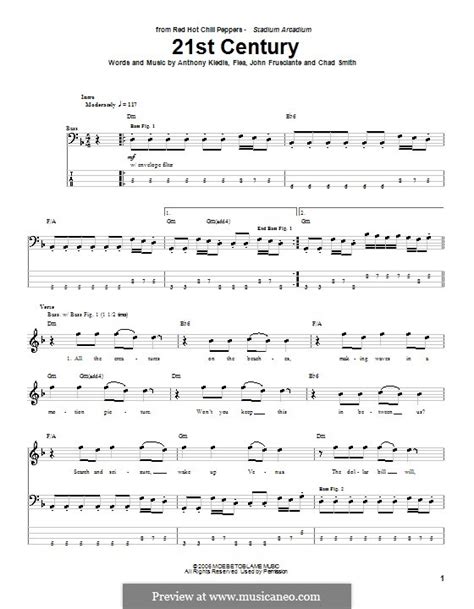 St Century Red Hot Chili Peppers By Flea A Kiedis C Smith J Frusciante On Musicaneo