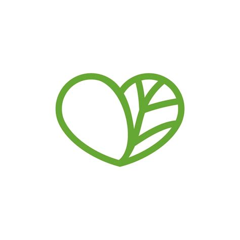 Dise O De Logotipo De Hoja De Amor Vector De Icono De S Mbolo De