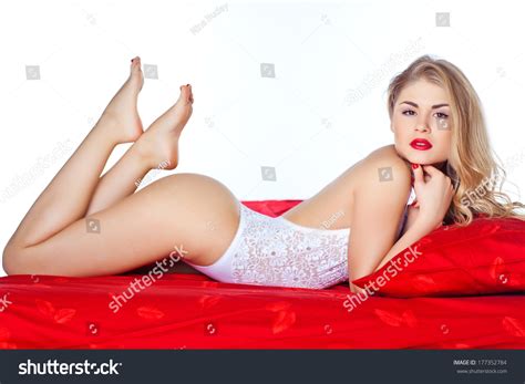 Sexy Bikini Girl On Bed Stock Photo Shutterstock