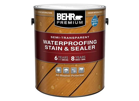 Behr Premium Semi Transparent Waterproofing Stain Sealer Home Depot