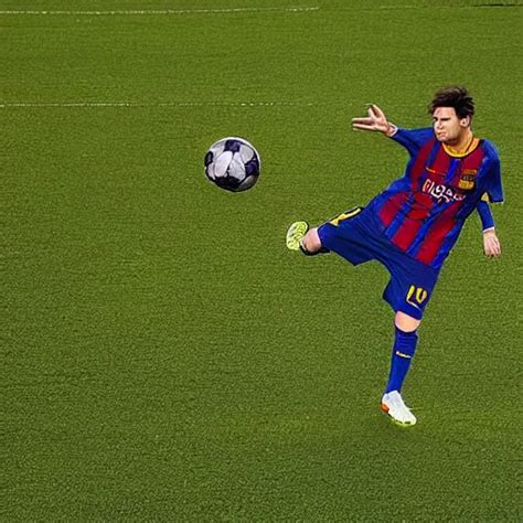 A Realistic 3d Image Of Lionel Messi Winning The World Stable