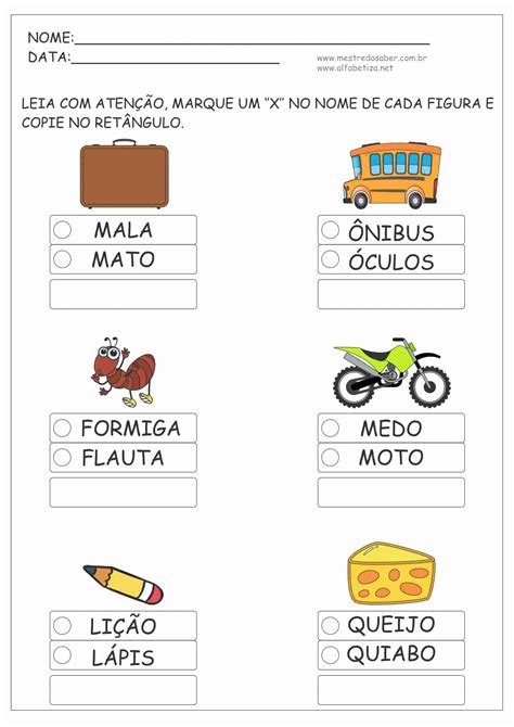 Atividades Para Leitura 1 Ano