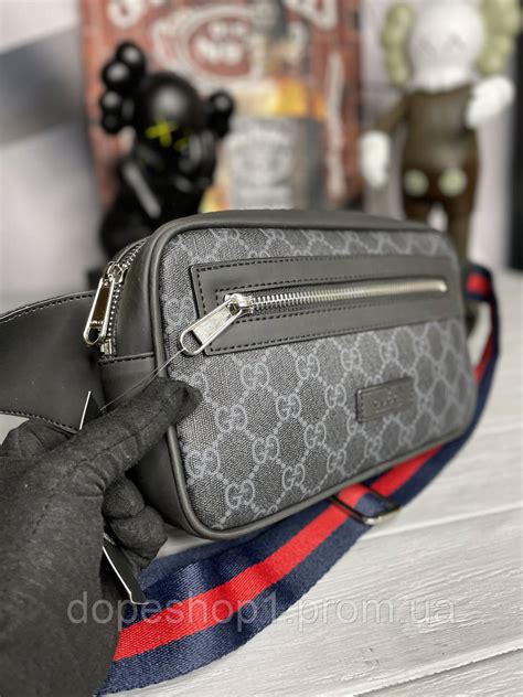 Купить Мужская поясная сумка бананка Gucci стильная брендовая барсетка ...