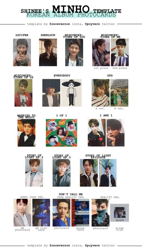 Shinee Minho Photocard List