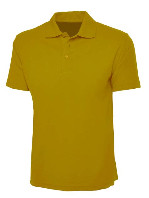 Plain Yellow Gold Polo Shirt Cutton Garments