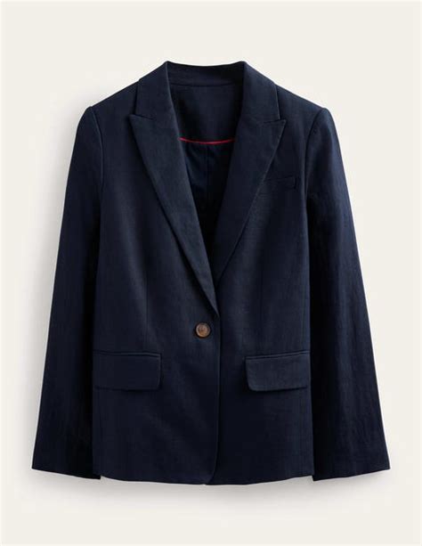 Le Blazer Cambridge En Lin Bleu Marine Boden Fr