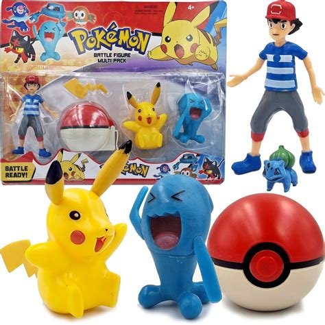 Wks Zestaw Figurek Pokemon I Pokeball Ash I Pikachu Wks Sklep