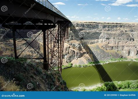 Perrine Bridge and Shadow stock photo. Image of historic - 20129990