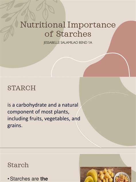 Nutritional Importance of Starches | PDF