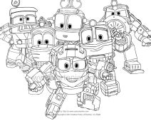 Les Coloriages De Robot Trains