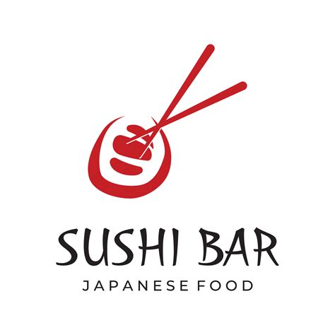 Sushi logo template design.Seafood or traditional japanese cuisine with