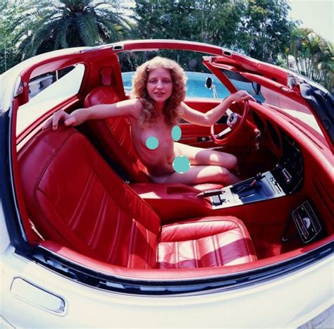 Vintage S Color Film Slide Artistic Nude Woman In Corvette Car