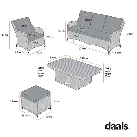 Hampshire 7-Seater Round Wicker Rattan Sofa Set with Rising Table, Nat