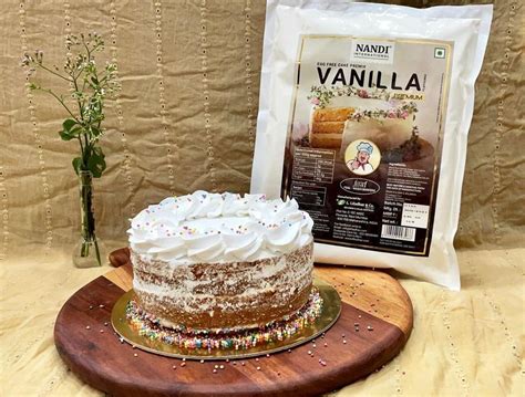 Yellow Nandi Eggless Premium Vanilla Cake Premix For Bakery Powder At